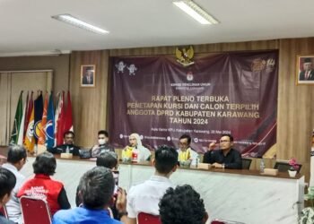 KPU Karawang Gelar Pleno Penetapan Calon Anggota  DPRD  Terpilih