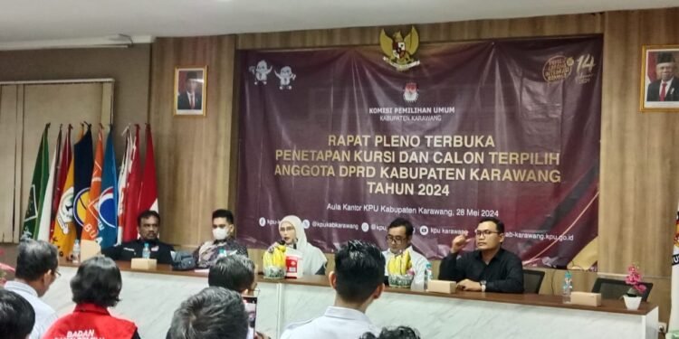 KPU Karawang Gelar Pleno Penetapan Calon Anggota  DPRD  Terpilih