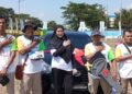 HUT Bhayangkara Ke 78 KPU Bareng Polres Karawang Gelar Acara Fun Day Sambil Sosialisasi Pilkada 2024