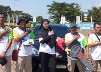 HUT Bhayangkara Ke 78 KPU Bareng Polres Karawang Gelar Acara Fun Day Sambil Sosialisasi Pilkada 2024