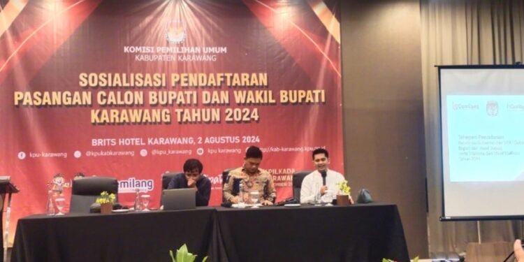 KPU Karawang Gelar Sosialisai  Pilkada 2024.Ini Tahapannya
