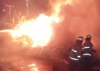 Akibat Pembakaran Sampah Merambat Hingga Gudang Penyimpanan Limbah Palet  Hangus Terbakar