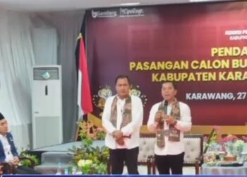 Paslon Bupati dan Wakil Bupati Karawang H Aep Syaepulloh – H Maslani Resmi Mendaftar Ke KPU