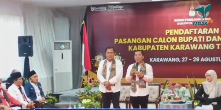 Paslon Bupati dan Wakil Bupati Karawang H Aep Syaepulloh – H Maslani Resmi Mendaftar Ke KPU