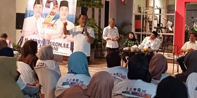 Wow Keren Ratusan Emak Emak Komitmen Pilih Paslon No 2 Aep-Maslani di Pilkada Karawang