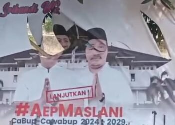 Ada Yang Sensi Baliho Paslon no 2 Aep-Maslani di TunggakJati Hingga Kalang Sari Dirusak Secara Massal