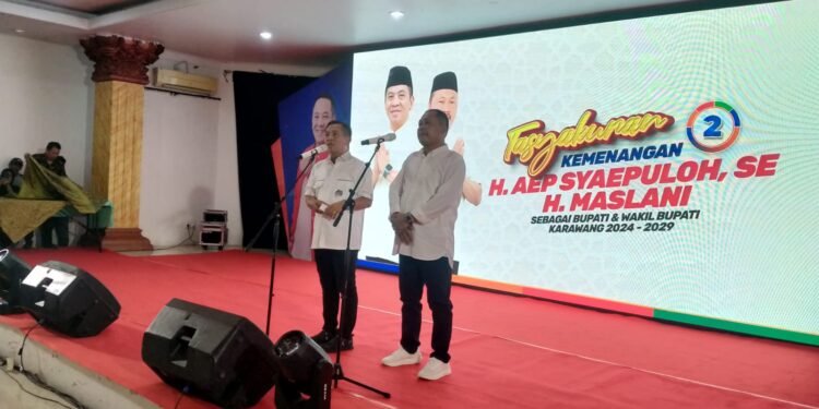 Menang di Pilkada Karawang  Aep Maslani Gelar Tasyakuran Bersama Ribuan Pendukung